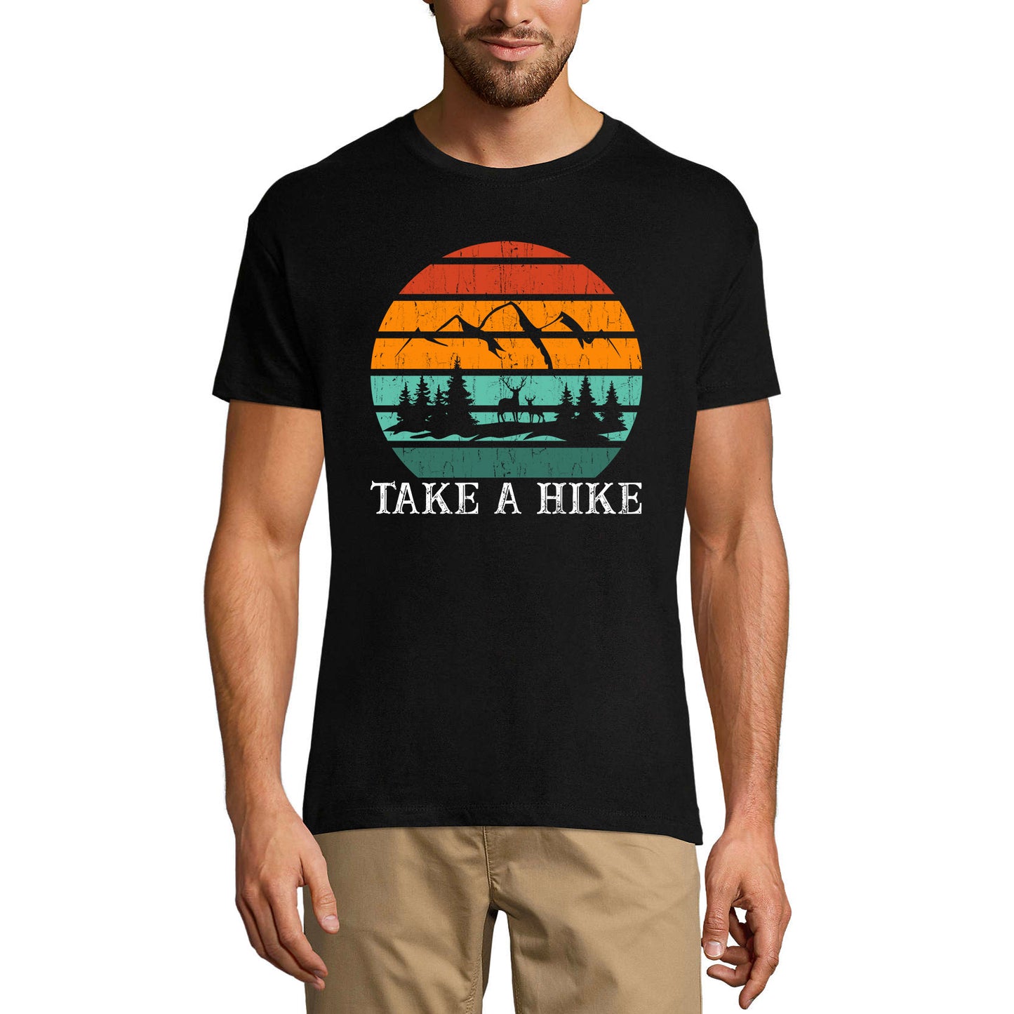 ULTRABASIC Men's Novelty T-Shirt Take a Hike - Retro Mountain Hiker Tee Shirt
