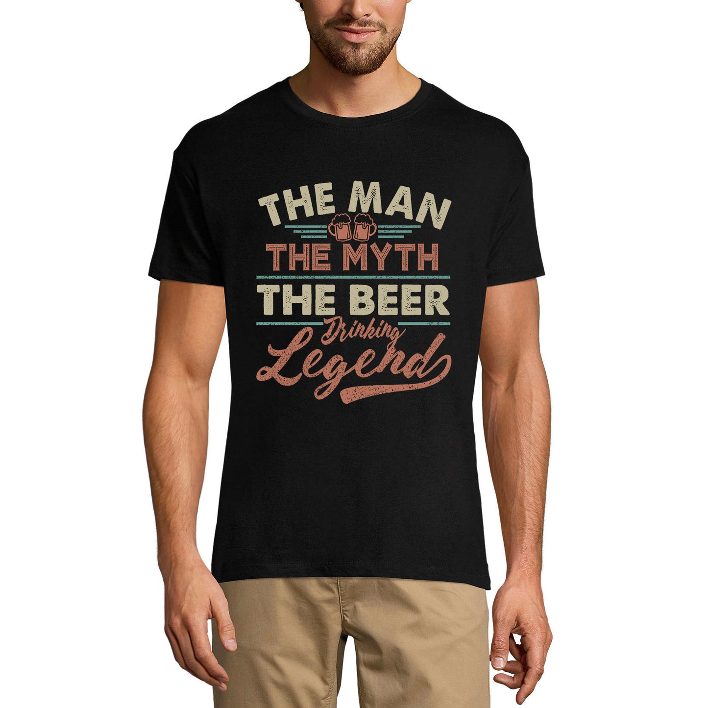 ULTRABASIC Men's T-Shirt The Man Myth Beer - Drinking Legend - Beer Lover Tee Shirt