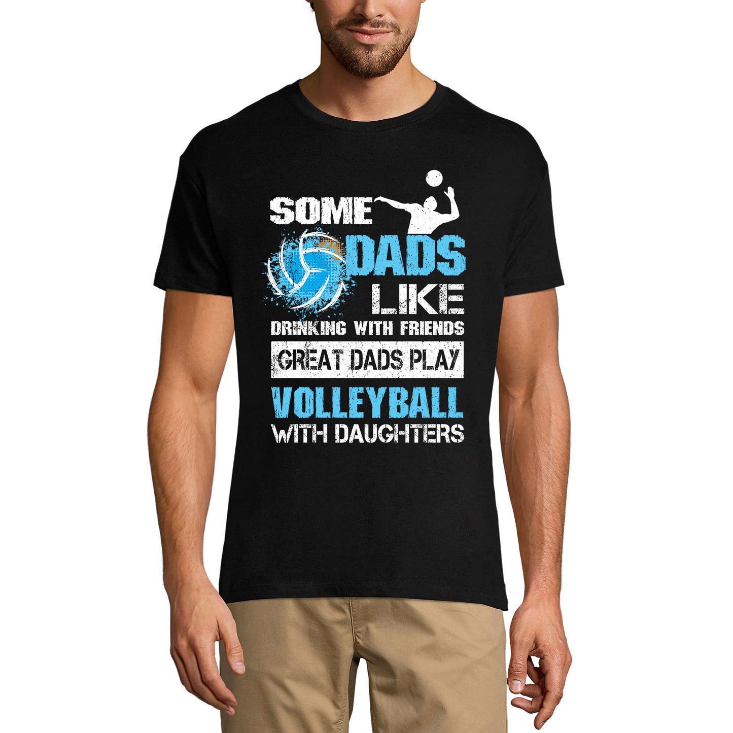 ULTRABASIC Men's Graphic T-Shirt Great Dads Play Volleyball With Daughter Loves - Gift For Volleyball Players