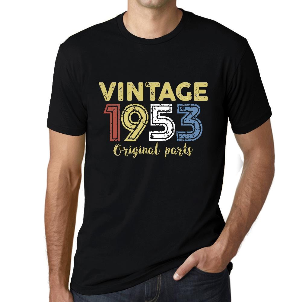 ULTRABASIC - Graphic Printed Men's Vintage 1953 T-Shirt Deep Black - Ultrabasic