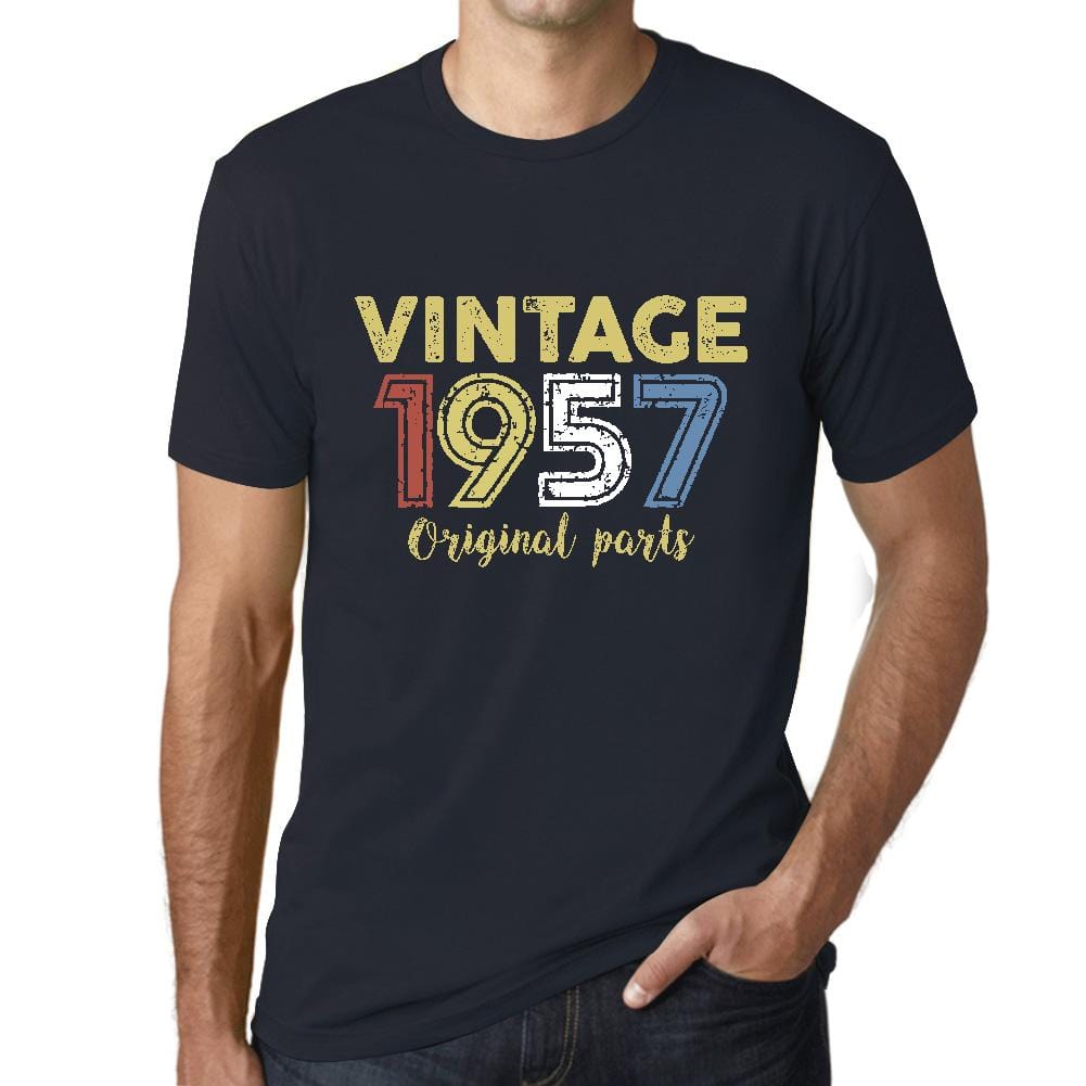 ULTRABASIC - Graphic Printed Men's Vintage 1957 T-Shirt Navy - Ultrabasic