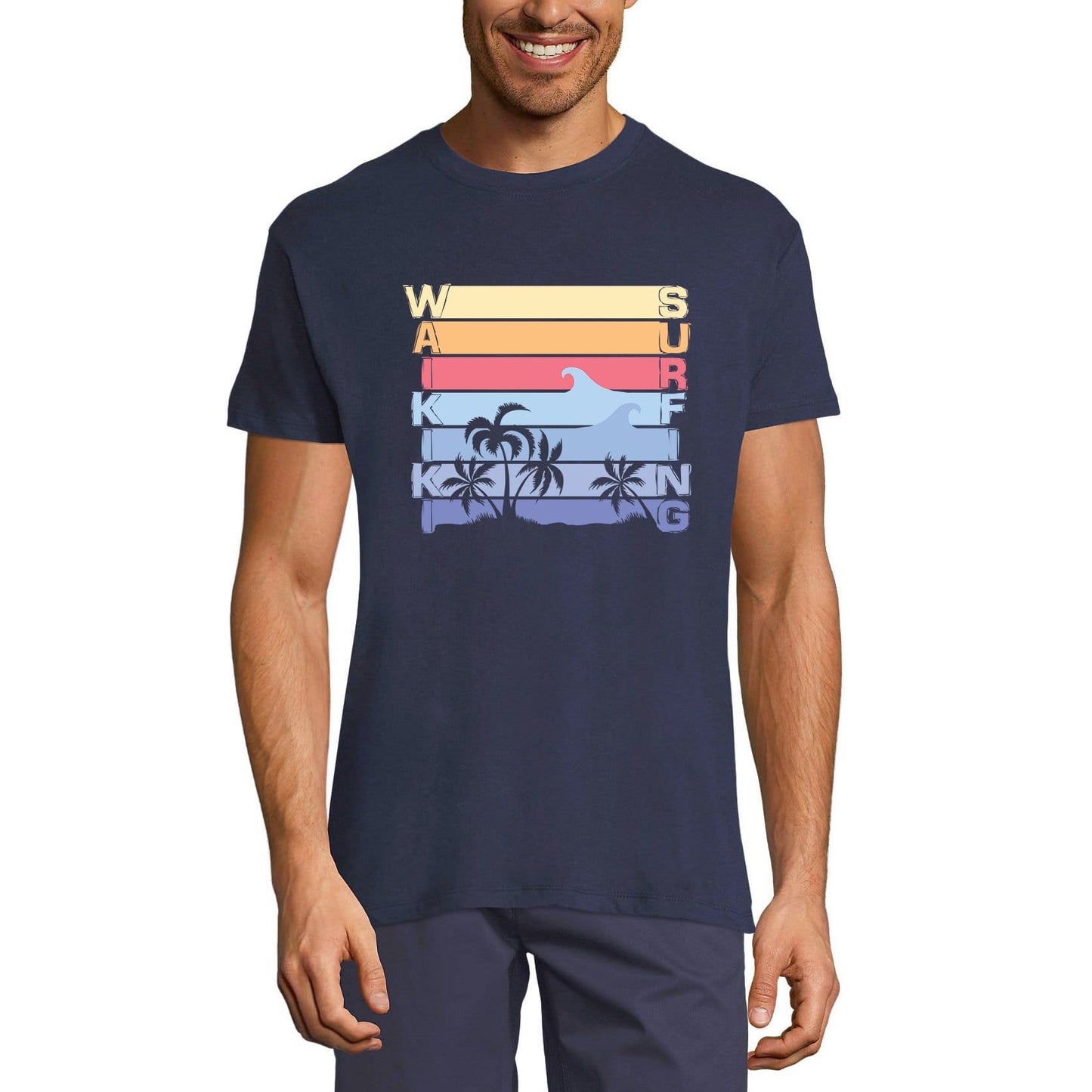 ULTRABASIC Men's Novelty T-Shirt Waikiki Surfing Tee Shirt