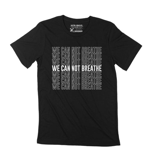 Unisex Adult T-Shirt We Can Not Breathe Black Lives Matter BLM Shirt