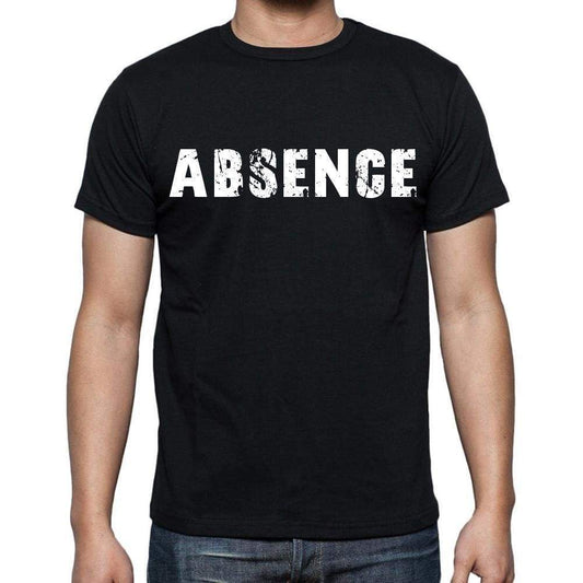 Absence White Letters Mens Short Sleeve Round Neck T-Shirt 00007
