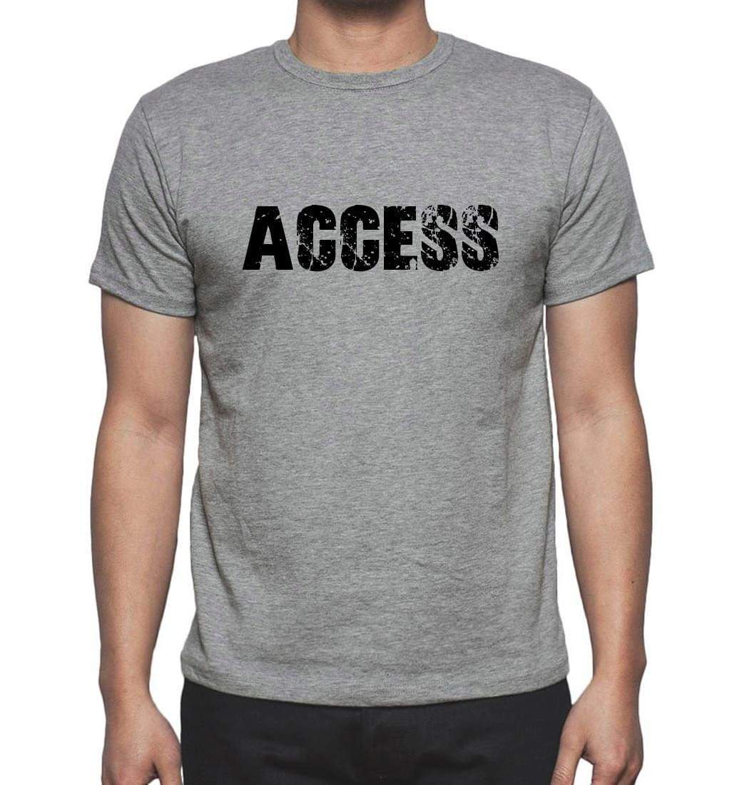 Access Grey Mens Short Sleeve Round Neck T-Shirt 00018 - Grey / S - Casual