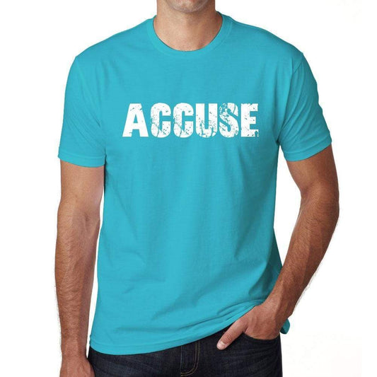 Accuse Mens Short Sleeve Round Neck T-Shirt - Blue / S - Casual