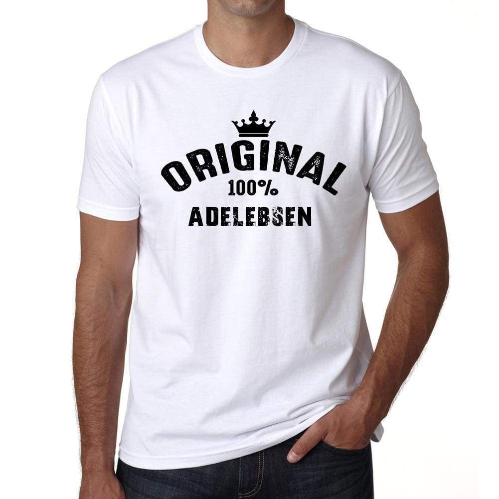 Adelebsen 100% German City White Mens Short Sleeve Round Neck T-Shirt 00001 - Casual