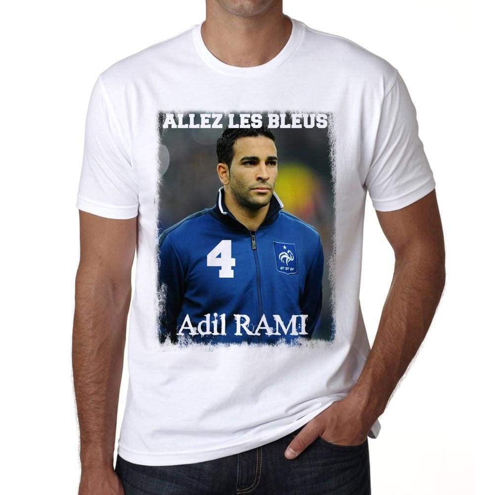 Adil Rami France Les Bleus T-Shirt Euro 2016 Tshirt Mens White Tee 100% Cotton 00184