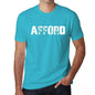 Afford Mens Short Sleeve Round Neck T-Shirt 00020 - Blue / S - Casual