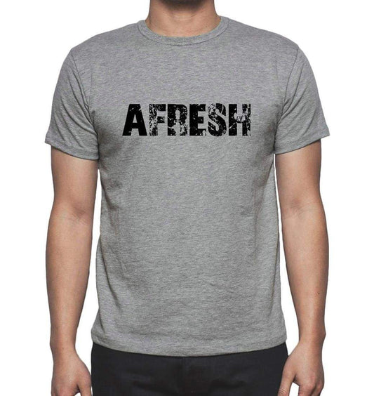Afresh Grey Mens Short Sleeve Round Neck T-Shirt 00018 - Grey / S - Casual