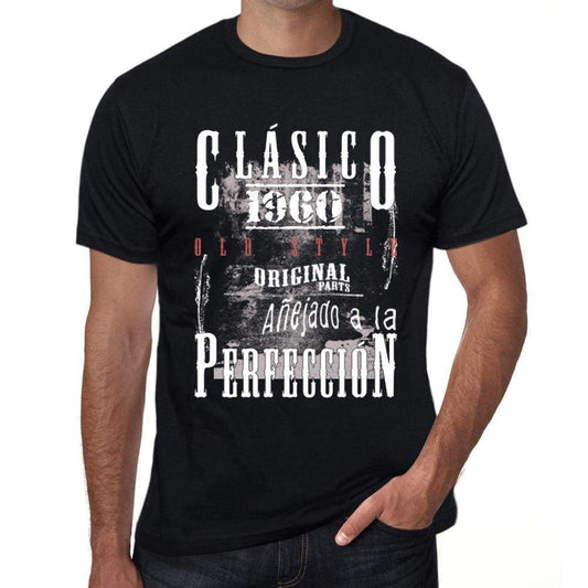 Aged To Perfection, Spanish, 1960, Black, Men's Short Sleeve Round Neck T-shirt, gift t-shirt 00359 - Ultrabasic