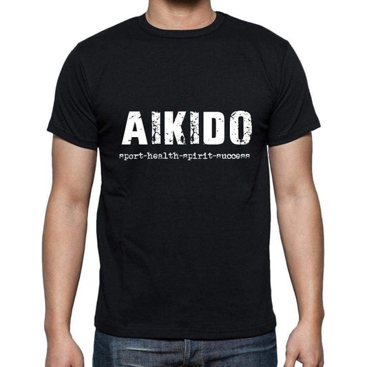 Aikido Sport-Health-Spirit-Success Mens Short Sleeve Round Neck T-Shirt 00079 - Casual