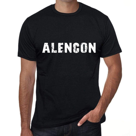 Alencon Mens Vintage T Shirt Black Birthday Gift 00555 - Black / Xs - Casual