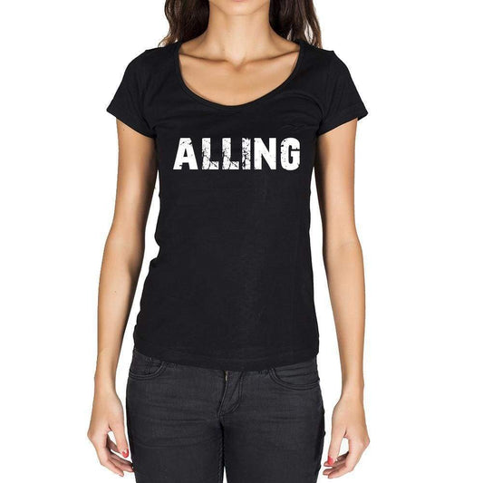 Alling German Cities Black Womens Short Sleeve Round Neck T-Shirt 00002 - Casual