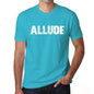 Allude Mens Short Sleeve Round Neck T-Shirt - Blue / S - Casual