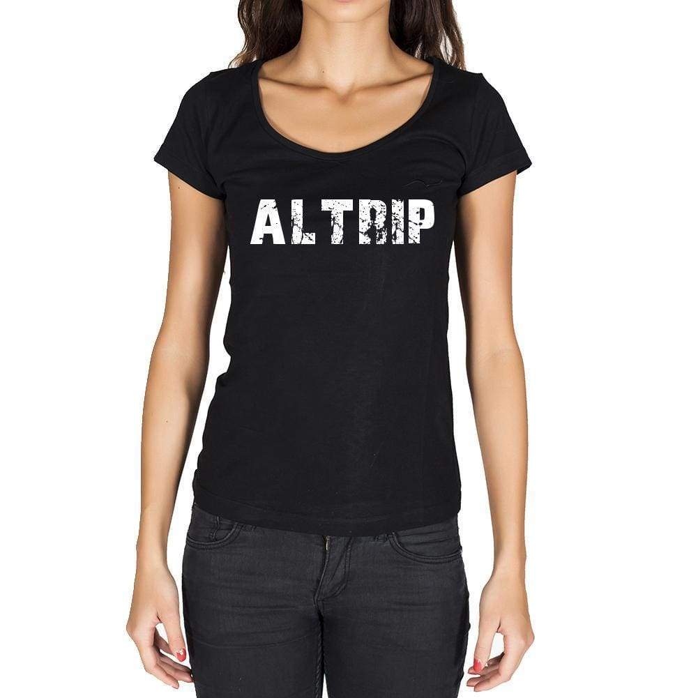 Altrip German Cities Black Womens Short Sleeve Round Neck T-Shirt 00002 - Casual