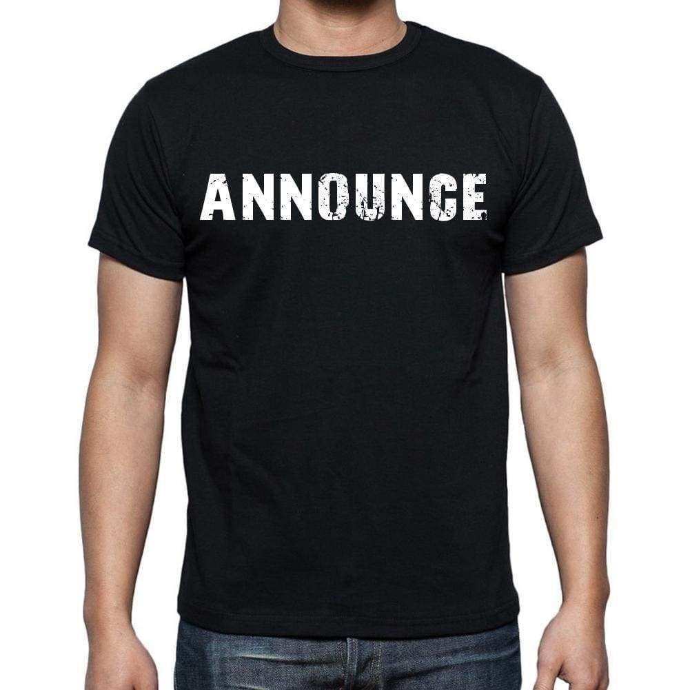 Announce White Letters Mens Short Sleeve Round Neck T-Shirt 00007