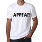 Appear Mens T Shirt White Birthday Gift 00552 - White / Xs - Casual