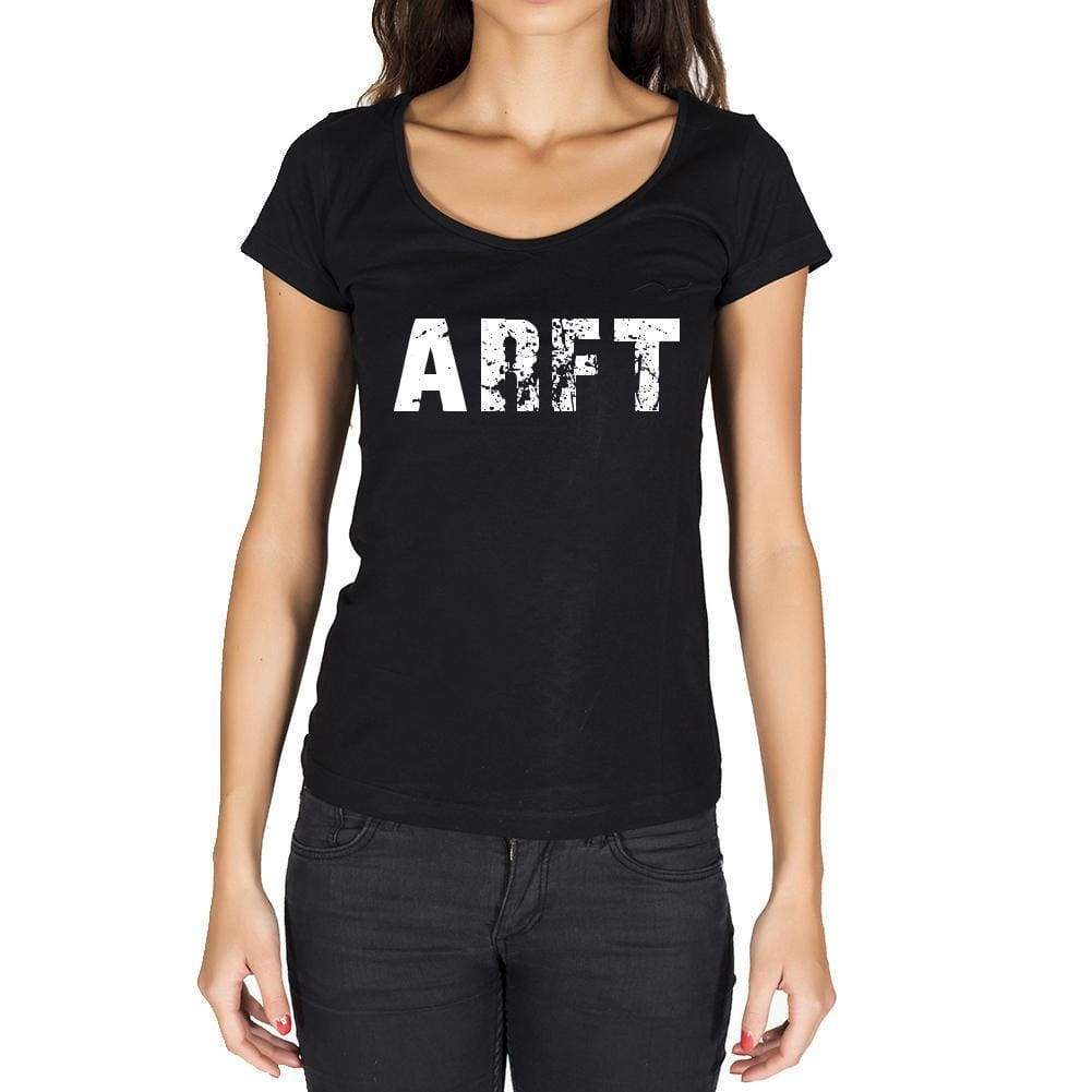 Arft German Cities Black Womens Short Sleeve Round Neck T-Shirt 00002 - Casual