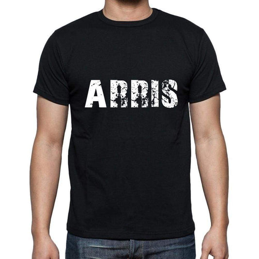 Arris Mens Short Sleeve Round Neck T-Shirt 5 Letters Black Word 00006 - Casual