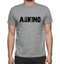 Asking Grey Mens Short Sleeve Round Neck T-Shirt 00018 - Grey / S - Casual