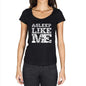 Asleep Like Me Black Womens Short Sleeve Round Neck T-Shirt 00054 - Black / Xs - Casual