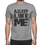 Asleep Like Me Grey Mens Short Sleeve Round Neck T-Shirt 00066 - Grey / S - Casual