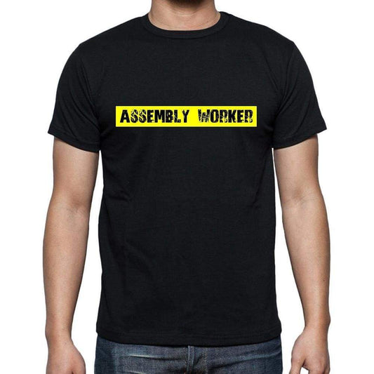 Assembly Worker T Shirt Mens T-Shirt Occupation S Size Black Cotton - T-Shirt