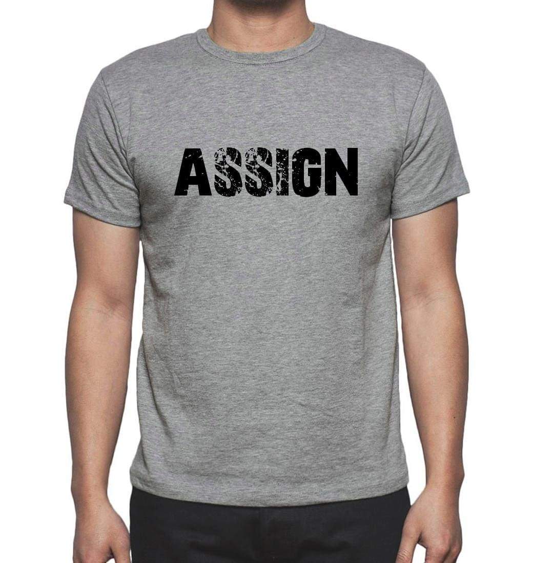 Assign Grey Mens Short Sleeve Round Neck T-Shirt 00018 - Grey / S - Casual