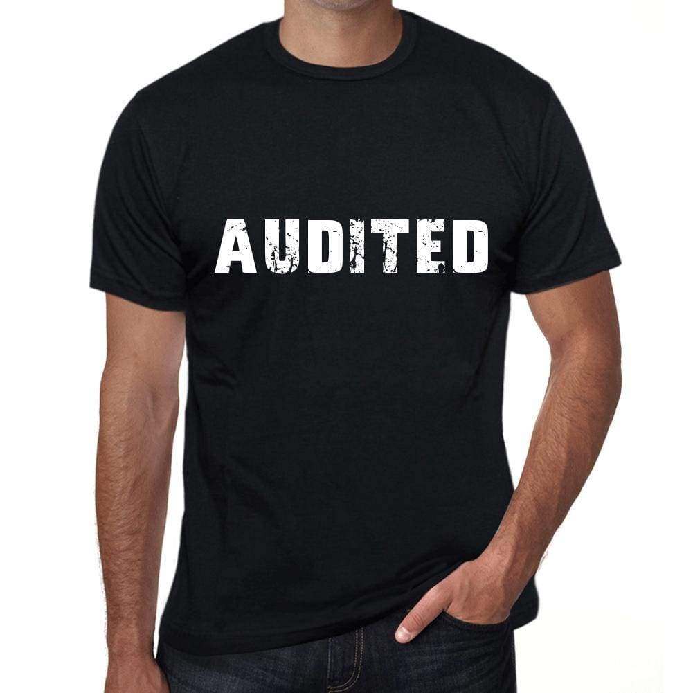 Audited Mens Vintage T Shirt Black Birthday Gift 00555 - Black / Xs - Casual