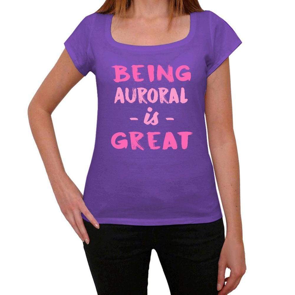 Auroral Being Great Purple Womens Short Sleeve Round Neck T-Shirt Gift T-Shirt 00336 - Purple / Xs - Casual