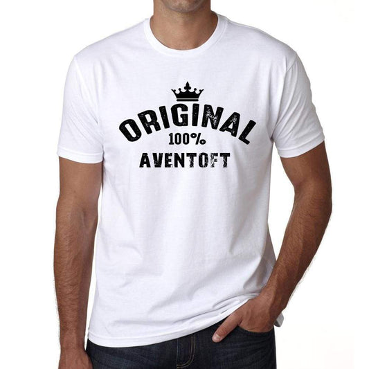 Aventoft 100% German City White Mens Short Sleeve Round Neck T-Shirt 00001 - Casual