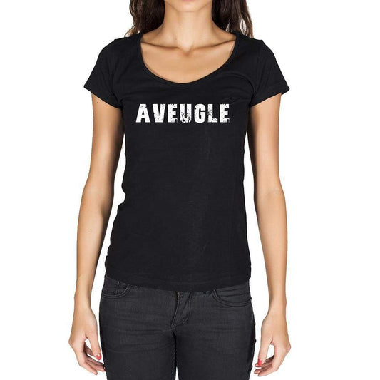 Aveugle French Dictionary Womens Short Sleeve Round Neck T-Shirt 00010 - Casual