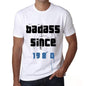 Badass Since 1980 Men's T-shirt White Birthday Gift 00429 - Ultrabasic