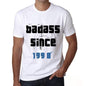 Badass Since 1998 Men's T-shirt White Birthday Gift 00429 - Ultrabasic