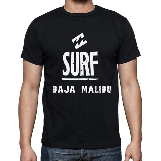 Baja Malibu Surf Surfing T-Shirt Mens Short Sleeve Round Neck T-Shirt - Casual