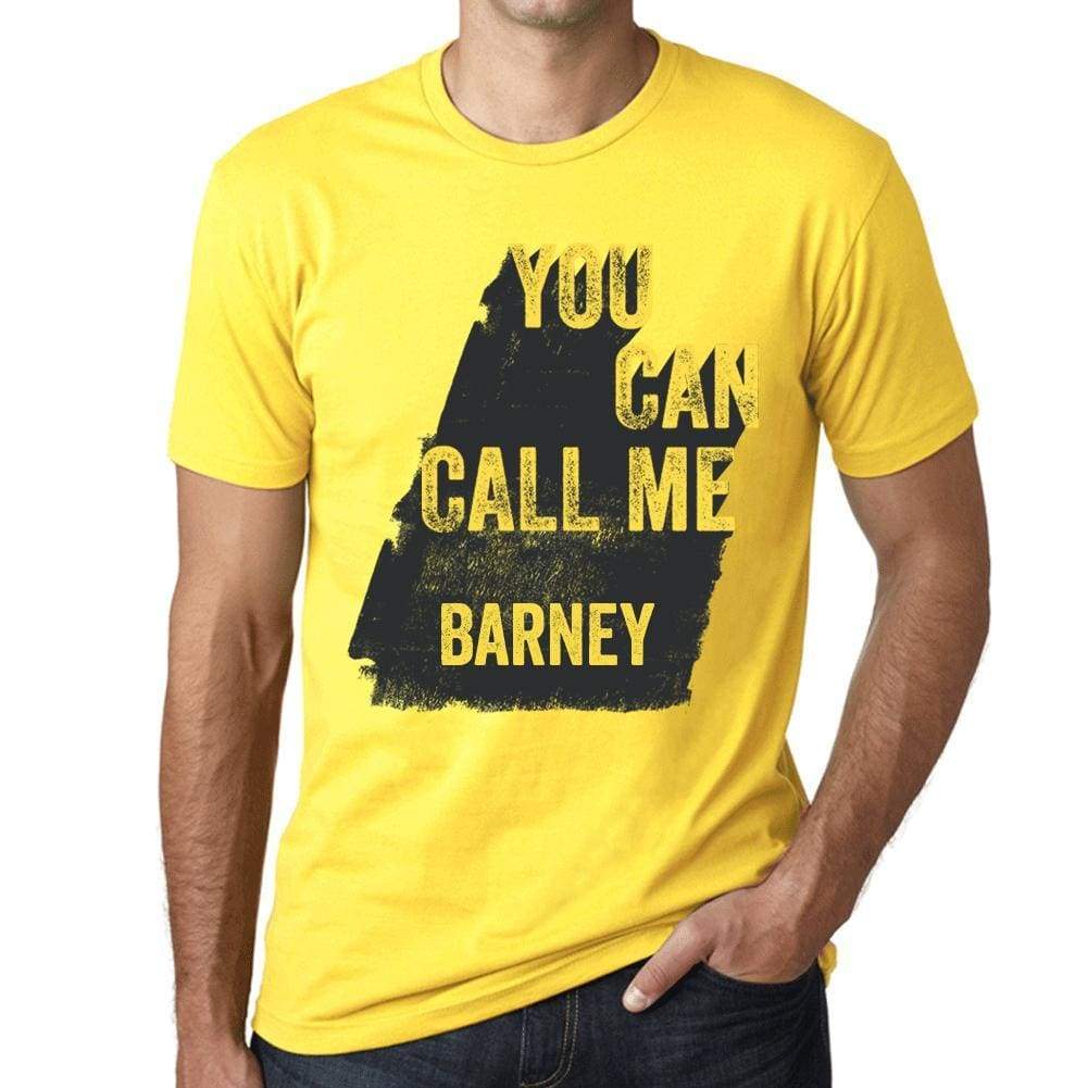 Barney You Can Call Me Barney Mens T Shirt Yellow Birthday Gift 00537 - Yellow / Xs - Casual