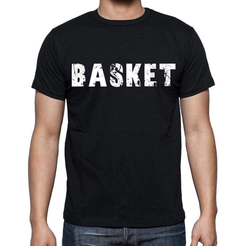Basket Mens Short Sleeve Round Neck T-Shirt Black T-Shirt En