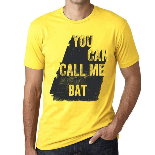 Bat You Can Call Me Bat Mens T Shirt Yellow Birthday Gift 00537 - Yellow / Xs - Casual