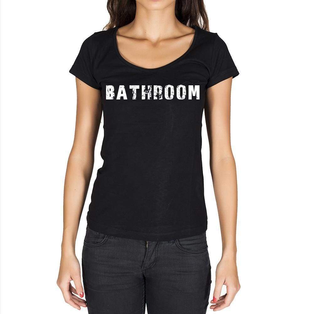 Bathroom Womens Short Sleeve Round Neck T-Shirt - Casual