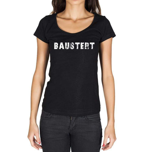Baustert German Cities Black Womens Short Sleeve Round Neck T-Shirt 00002 - Casual