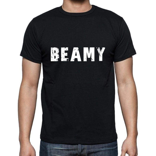 Beamy Mens Short Sleeve Round Neck T-Shirt 5 Letters Black Word 00006 - Casual