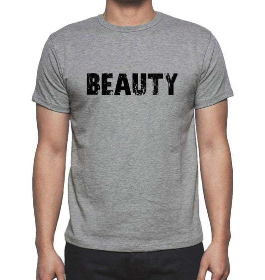 Beauty Grey Mens Short Sleeve Round Neck T-Shirt 00018 - Grey / S - Casual