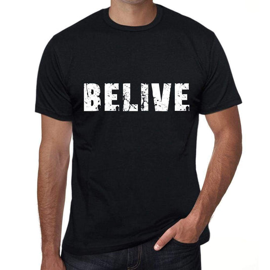 Belive Mens Vintage T Shirt Black Birthday Gift 00554 - Black / Xs - Casual