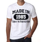 Birthday Gift Made 1985 T-Shirt Gift T Shirt Mens Tee - S / White - T-Shirt