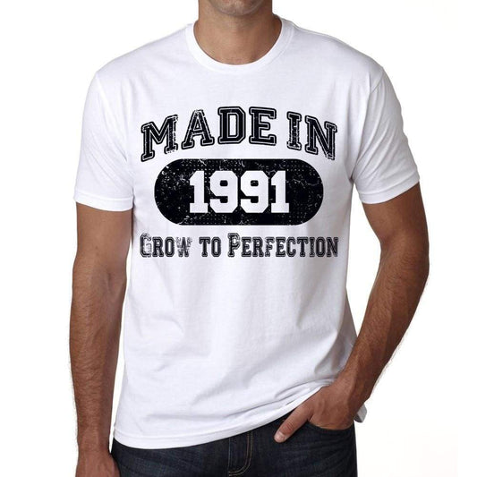 Birthday Gift Made 1991 T-Shirt Gift T Shirt Mens Tee - S / White - T-Shirt