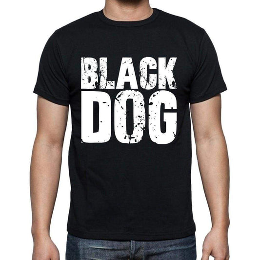 Black Dog Mens Short Sleeve Round Neck T-Shirt Black T-Shirt En