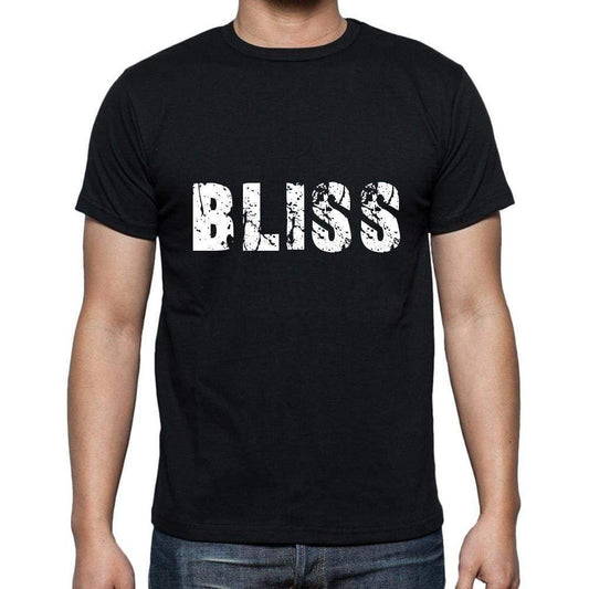 Bliss Mens Short Sleeve Round Neck T-Shirt 5 Letters Black Word 00006 - Casual