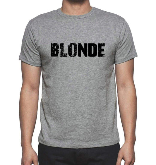 Blonde Grey Mens Short Sleeve Round Neck T-Shirt 00018 - Grey / S - Casual