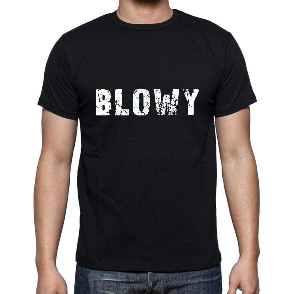 Blowy Mens Short Sleeve Round Neck T-Shirt 5 Letters Black Word 00006 - Casual